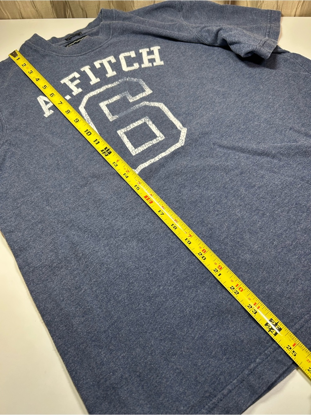 Abercrombie & Fitch Men's M Blue Graphic T A.FITCH 6 Muscle 100% Cotton Vintage - Picture 6 of 9